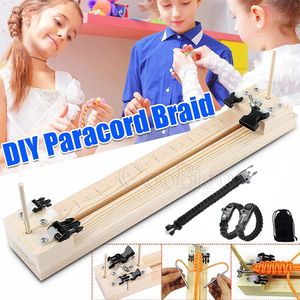 Paracord Bracelet Maker Weaving Board Knitting Tool Braiding Kit DIY Wristband Craft Accessories Wooden