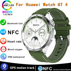 Relógios para Huawei Watch GT 4 Smart Watch Men GPS Tracker de 1,43 polegada AMOLED 466*466 HD Screen Sempre exibir Bluetooth Call SmartWatch