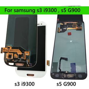Ny OEM Super AMOLED LCD -display för Samsung Galaxy S3 I9300 I9305 S4 S6 S7 S5 G900 I9600 S9 Digitizer Pekskärm Komplett
