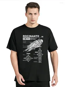 Men's T Shirts Rocinante Specs The Expanse Men Shirt Mcrn Fashion Graphic T-Shirt Harajuku Manga Cotton Clothing Oversized Tshirt