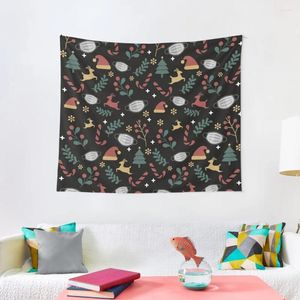Tapestries Quarantined Christmas Pattern Wrapping Paper Tapestry Wallpapers Home Decor Room Decoration Korean Style