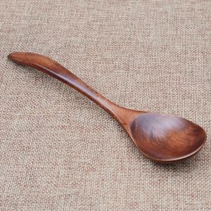 Wooden Spoon Fork Bamboo Cooking Utensil Ice Cream Coffee Tea Soup Spoon Dinner Tableware Kitchen Teaspoon Catering Supplies- for Bamboo Cooking Utensil