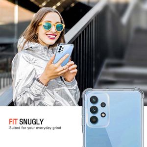 Clear Case för Samsung Galaxy A52S 5G A52 A32 4G Tjock stötsäker mjuk silikontelefonskydd för Samsung A12 A22 4G A32 5G A72