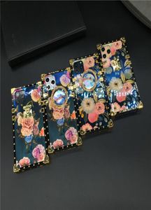 Luxury Glitter Square Cases for iPhone 14promax 14 13 12 11 PRO MAX Holder Cover Flower Case phone X XS Max XR 14plus Coque with L9373971