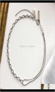 Anhänger Halsketten Schmuckanhänger Justine Clenquet Halskette Modedesigner Gold und Sier zwei Farben Diamond Metal Mosa1136289