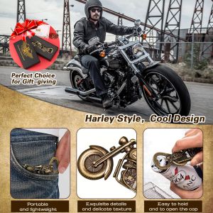 Bronze Motorcycle Shape Beer Bottle Abrder Grenhos personalizados para homens Luxo Corkscrew Bar Party Acessórios Ferramentas abrebotelas