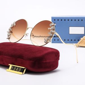 luxury designer sunglasses for men women mirror metal frame pilot sunglass classic vintage eyewear Anti-UV cycling driving 1pcs fashion sun glasses with free case