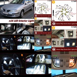 Tcart 6X Error Free Car LED Bright Vehicle Interior Map Dome Door Lights Kit Package for Nissan Almera N16 Accessories 2000-2006