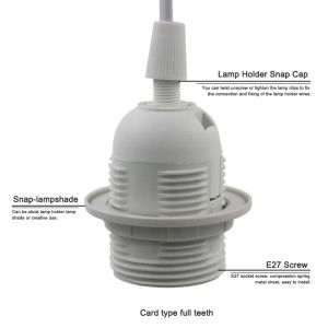 1.8m E27ランプベースホルダー電源コードケーブルEUハンギングペンダントLED照明器具ランプ電球ソケットコードアダプター220V付きソケットコードアダプター