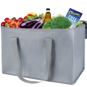 Storage Bags Insulated And Reusable Grocery Food Transportation Durable Heavy Duty Large Upright Folding Sturdy Zippered Tote