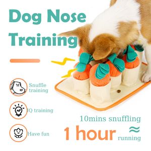 Slow Feeder Dog Sniffing Toys Squeaky For Puppy Funny Interactive Game Soft Plush Dog Sniffle Mat Pet Treat Dispenser Food Bowl