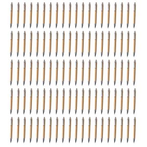 Pens 100 Pcs/Lot Bamboo Ballpoint Pen Stylus Contact Pen Office & School Supplies Pens & Writing Supplies Gifts