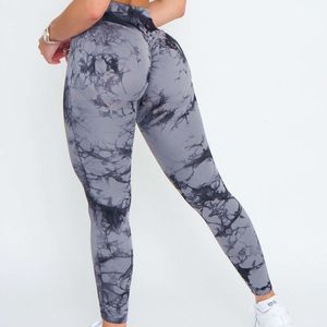 Lu Allinea Pant Pantoni Lemon Tie Dye Scriveghi Bum Cuci Allenamento Women Sports Marble Seamless Yoga Pants FIESS GAMT