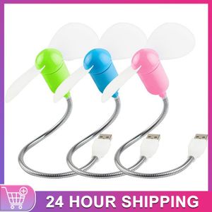 1PC Mini USB Fan Flexible Bendable Cooling Fan For Power Bank Laptop PC Portable Hand Fan For Computer Summer Gadget