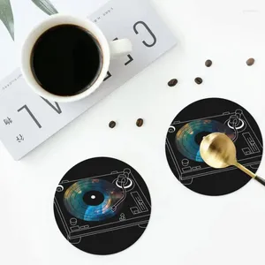 Table Mats Turntable Space Coasters Kitchen Placemats Non-slip Insulation Cup Coffee For Decor Home Tableware Pads Set Of 4