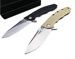 ZT Hinderer 0562 Faca dobrável Flipper 35quot CPM20CV Satinstonewashed lâmina lâmina lâmina de carbono com titânio traseiro Tac5920757