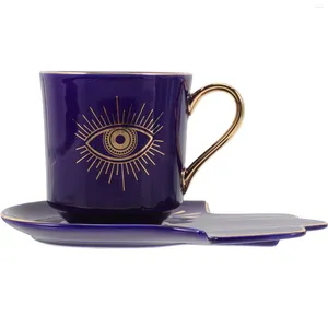 Cups Saucers Turkish Coffee Porelain Mug Glass Espresso Travel Mugs Paper Couple Cup Milk Blue Eyes