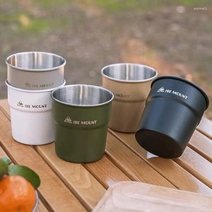 Mugs 1PC Stackable Stainless Steel 300ml Mug Coffee Cup Camping Water Hiking Travel Tea Portable