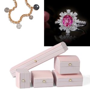 Arched Pearl Clasp Jewelry Box Wedding Ring Box Engagement Rings Necklace Earrings Pendants Jewelry Display Packing Case Box
