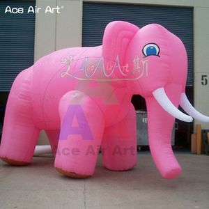 8m długość (26 stóp) z dobrym dmuchawą nadmuchiwaną różową słonią powietrze Blown Animal Ballon na wystawę reklamową na świeżym powietrzu