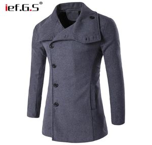 IEFGS 2018 Herbst Long Coat Men Winter Overtock Men039s Trench Coat Single Breasted Revers Südkorea Kleidungsstück Windbrecher 8699437