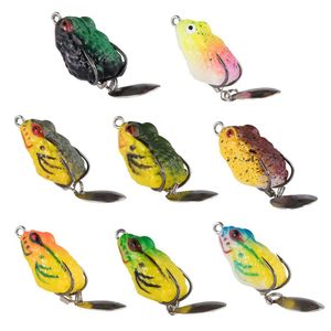 2.5cm 3g Rubber Frog Soft Fishing Lures Durable Artificial Bass Bait Lifelike Spinner Sinking Fishing Bait Fishing Tackle Tools