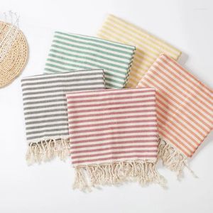 Toalha que vende a tira de chão de banho de algodão original da praia de borda com toalha listrada pode ser usada e personalizada