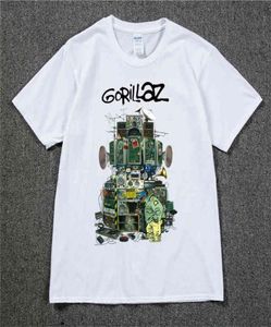 Маленькая футболка Gorillaz UK Rock Band Gorillazs Tshirt Hiphop Альтернативная рэп -музыка футболка The Nownow Новый альбом Tshirt Pure Cotton3263351