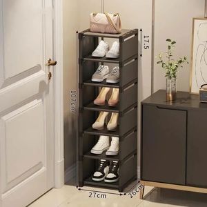 Multiple Layers Shoe Organizer Shoe Rack Space Saving Rack For Wall Corner Stackable Shelf Adjustable Saving Cabinet Organizer 240411