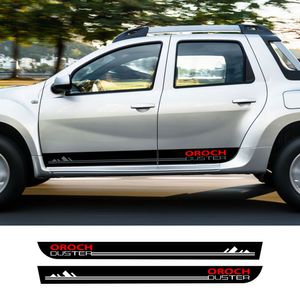 Car Stickers For Renault Duster Oroch Pickup Door Side Skirt Stripes Decals Truck Graphics Vinyl Decor Cover Auto Accessories