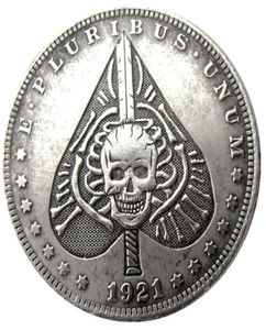 HB56 Hobo Morgan Dollar Skull Zombie szkielet kopia monety mosiężne ozdoby rzemieślnicze Akcesoria do dekoracji 6335991