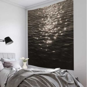 art Tapestries light Sea tapestry wave room decoration wall hanging cloth psychedelic hippie dormitory living room wall decoration tapestry R0411