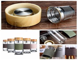 350ml 12oz Glass Water Bottles Heat Resistant Round Office Tea Cup With Stainless Steel Tea Infuser Strainer Tea Mug Car Tumblers 7206323