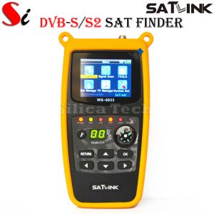 Finder original Novo Satlink WS6933 DVBS2 FTA C KU BAND DIGITAL SATELLITE Finder Meter com lanterna Compass