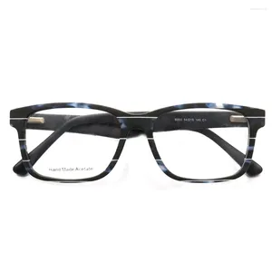 Óculos de sol Frames homens Óculos quadrados para mulheres Modern Casual Style Casual Padrão listrado Padrão listrado Eyeglass azul preto marrom