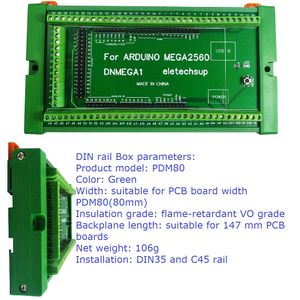 DIN RAIL MOUND SCHRAUBE EINFAHREN Blockadaptermodul für Arduino Uno/Mega2560/Nano/Pro Mini Board