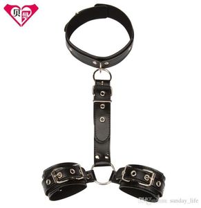 Sex Slave Collar with Handcuffs Fetish bdsm Bondage Restraints Hand Cuffs Adult Games Sex Products Sex Toys for Couples4811435