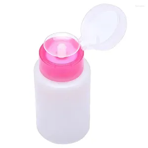Storage Bottles Clear UV Pump Polish Nail Empty Dispenser Gel Bottle Remover Clean Tools Black Pink Art Cleanser Liquid Dirty