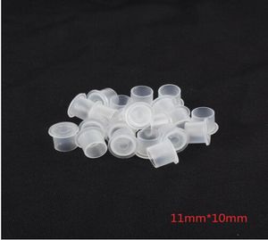 Yilong 1000pcswhite 1011mmタトゥーインクカップキャップ色素供給プラスチック製の自給自足のインクカップ7489748