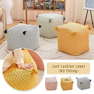 Pillow Pastoral Fabric Futon Square Cover Home Bay Window Seat Mat Pier Floor Tatami Unstuffed Ottoman Decor Nordic