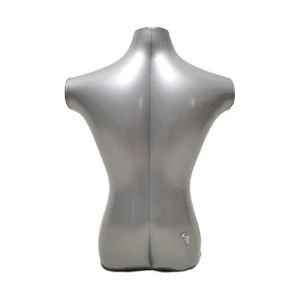 Kropp Uppblåsbar PVC -mannequin Plastisk manlig uppblåsbar män Torso Form Mannequin Model Shape Model Silver Display Free Frakt