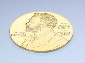 Moneta d'oro Nobel 24K medaglie commemorative in oro Gold Regali di raccolta di badge stranieri 5pcslot Inventas Vitam Iuvat Excouisse per AR2848831