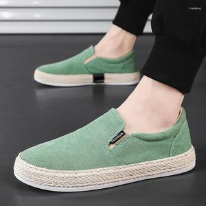 Casual Shoes 2024 Men's Style Breathable Lightweight Summer Comfortable Canvas Corduroy Slip-On