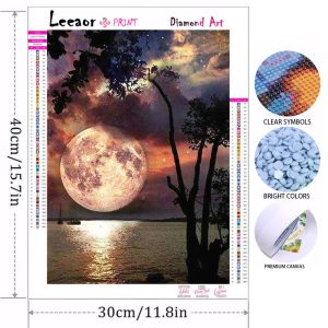 Paesaggio 5d diamond art pittori kit beach beach tramonto croce artigianato per hobby fai -da -te dipinto diamante puzzle decorazione