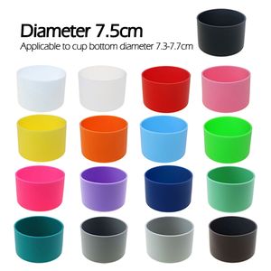 Para melhor vida 1pc 7,5 cm de silicone macio copo de bainha inferior de protetor para protetor para garrafa de chá de água de vidro Anti -dano Acessórios