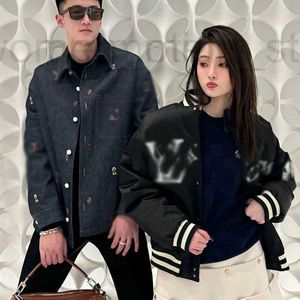 남자 재킷 디자이너 24 스타일 이른 봄 새 초상화 자수 자카드 데님 셔츠 캐주얼 패션 남자와 여자 재킷 IP4X RGUF