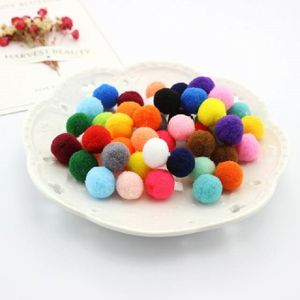 Hot 10-100Pcs/lot Mixed Soft Round Shaped Pompom Balls Fluffy Pom Pom For Kids DIY Garment Handcraft 10/15/20/25/30mm