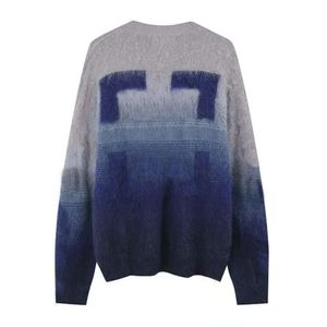 Mężczyzna mody kobiety S Gradient Gradient Pornograficzne SWEATER Klasyczny okrągła szyja jesienna zima ciepłe i wygodne wysokiej jakości odzież ubrania