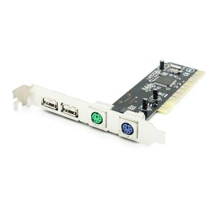 Карты БЕСПЛАТНАЯ ДОСТАВКА 100% Новая PCI 32 -битная до 2XUSB 2.0+2XPS2 PS/2 порт для ПК Клавиатуры Комбо -адаптер карты адаптера