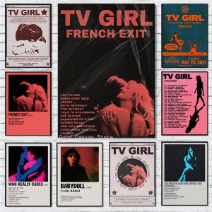 TV Girl French Exit Lovers Rock Posters Álbum de música Mitski Vintage Painting Print Print Wall Art for Room Home Decor